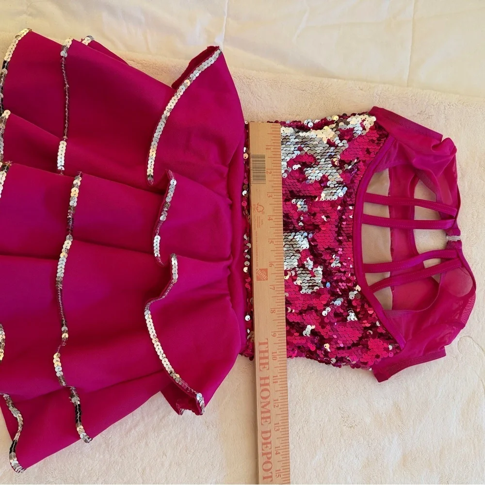 Girls Fuchsia Sequin Weissman Dance Costume